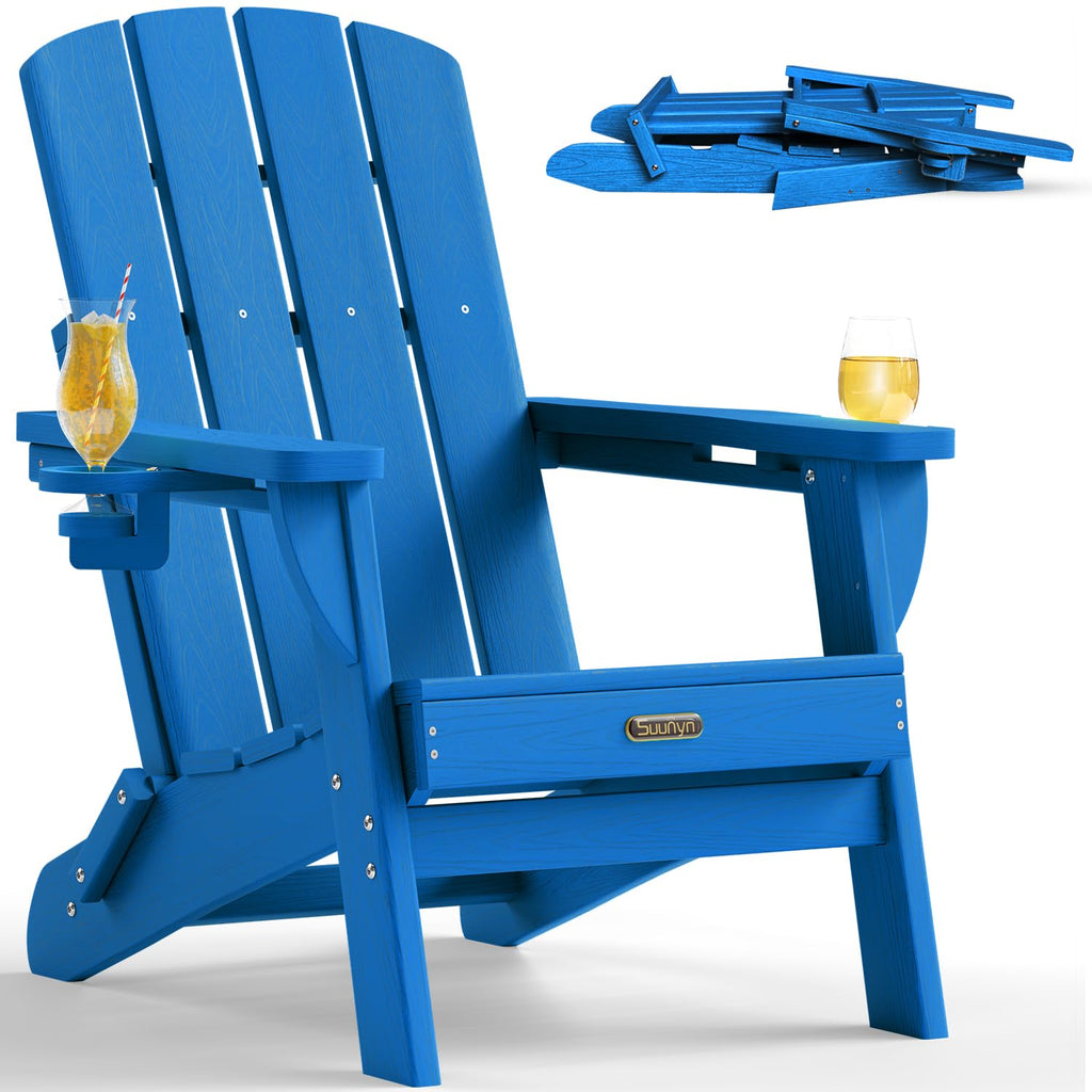 Folding Adirondack Chair with 2 Cup Holders X431499