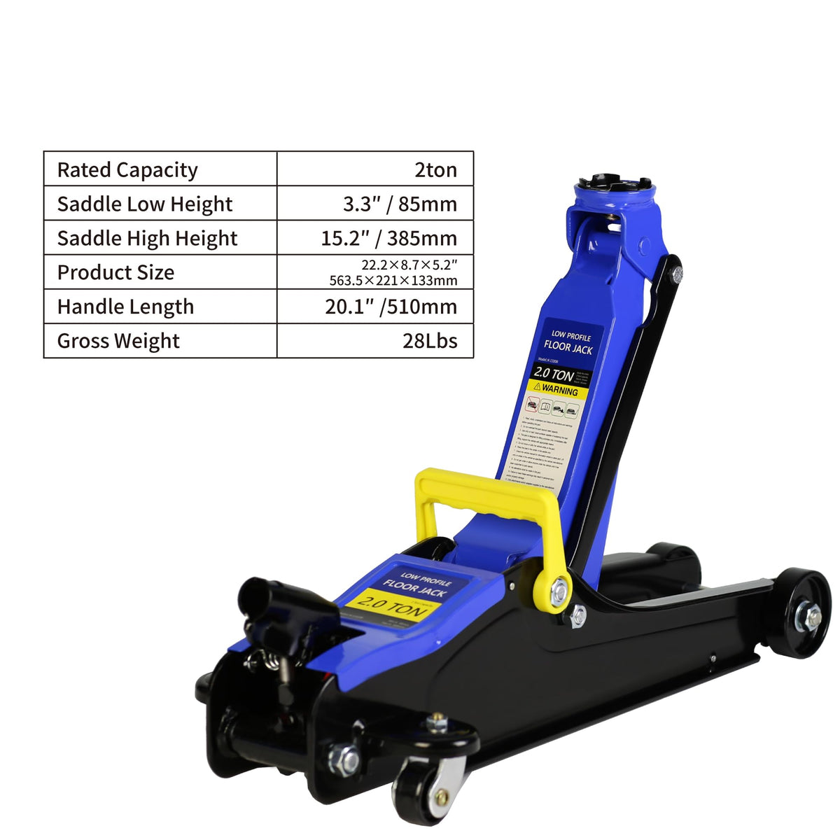 2 Ton Low Profile Steel Racing Floor Jack U804