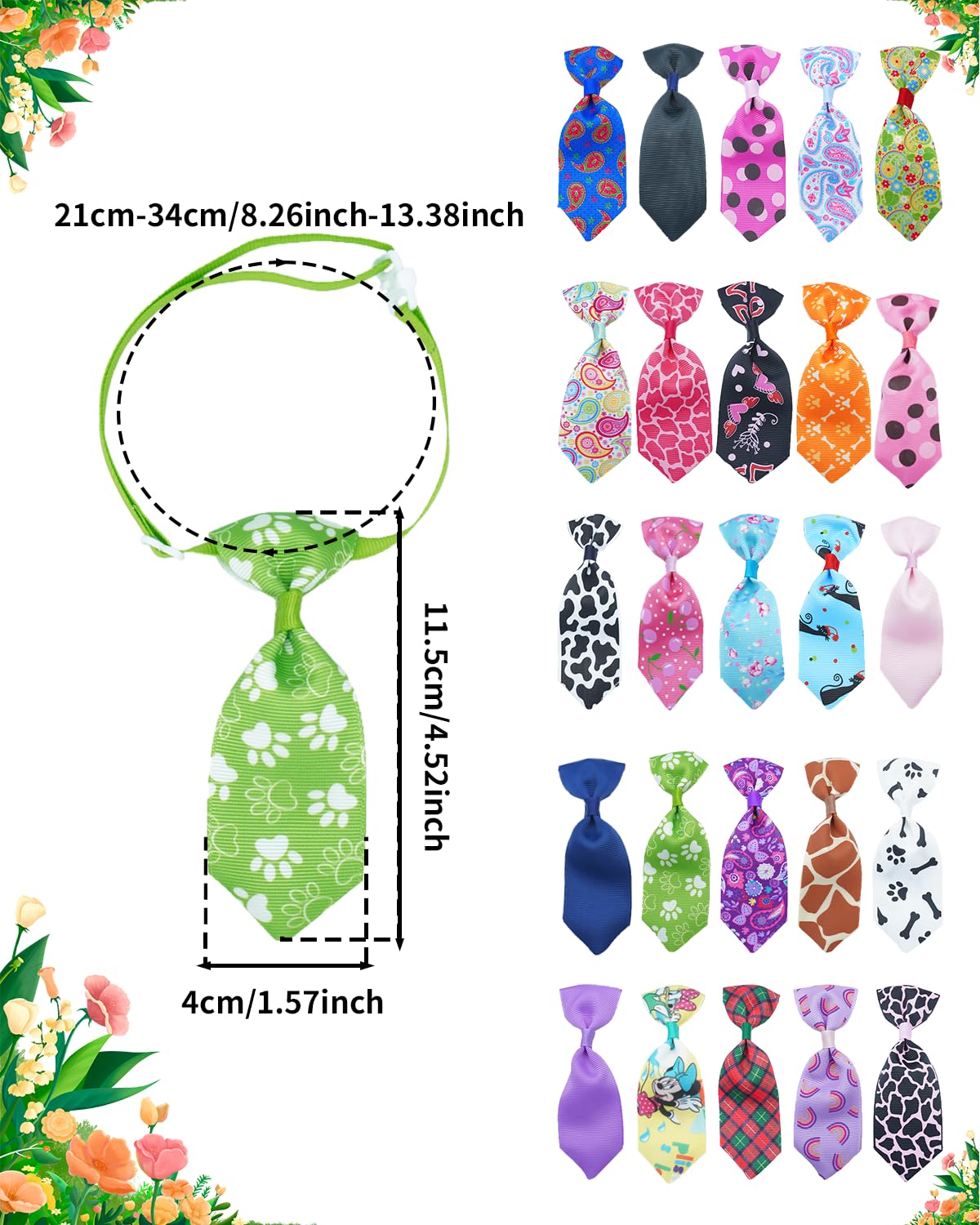 100 Pack Small Dog Bows and Ties A4280
