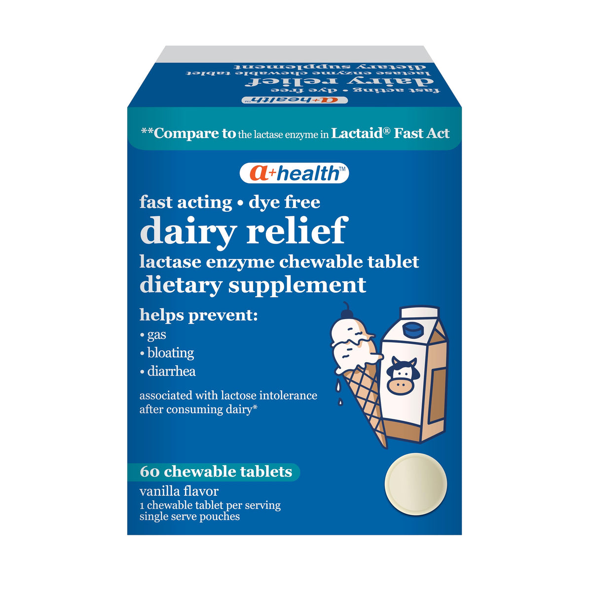 Lactase Enzyme 9000 FCC Chewable Tablets, 60 Count S9954