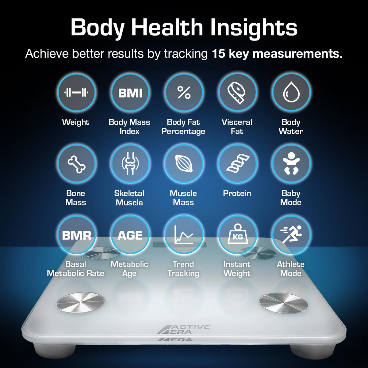 White Digital Bathroom Bluetooth Scale F30511