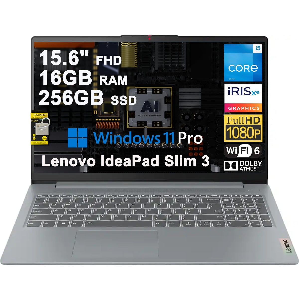 15.6" FHD Anti-Glare Intel 10-core i5 16GB RAM 256GB SSD Laptop L5028