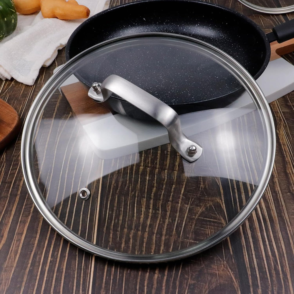 10 Inch Glass Lid for Cast Iron Skillet, Frying Pan, Skillet - Dishwasher Safe I627