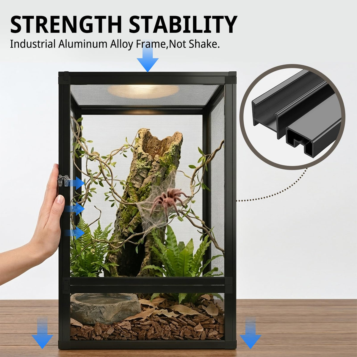 33 Gallon 26"x17"x17" Mesh Screen Reptile Enclosure S261