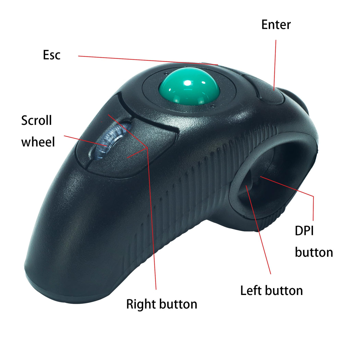 Wireless Trackball Mouse with Roller Ball T892953