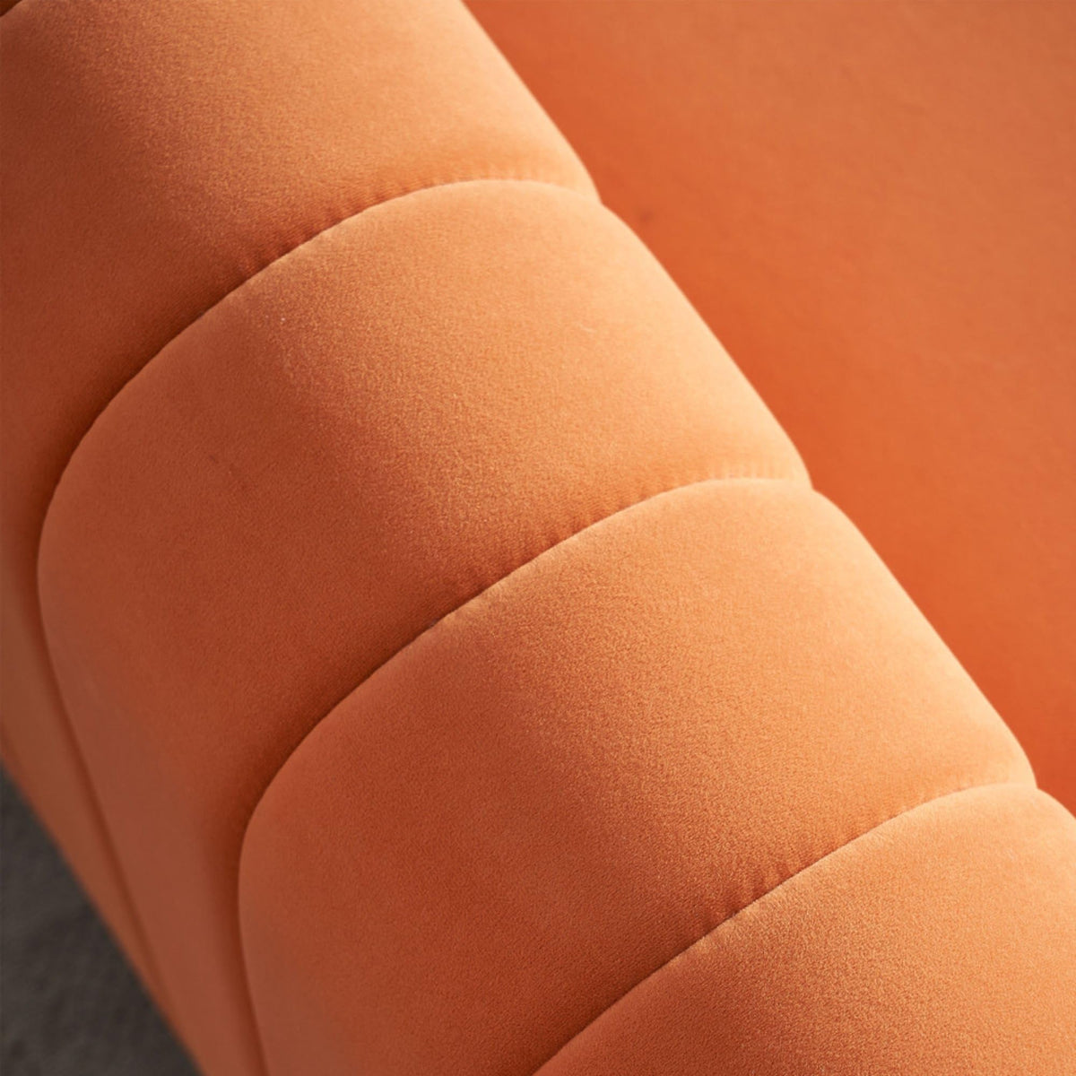 Orange Velvet Sofa Couch N464462