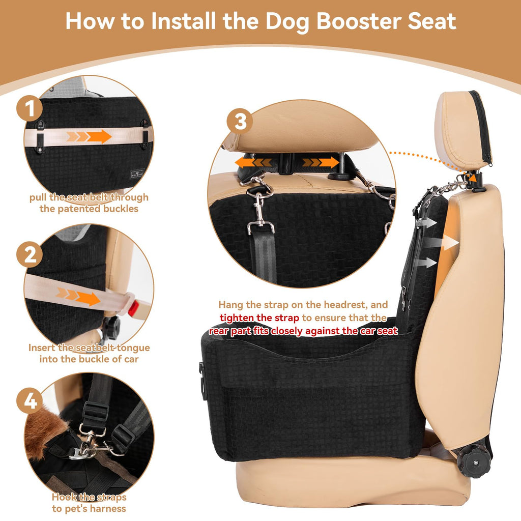 Dog Car Seat with Elevated Cushion C70257