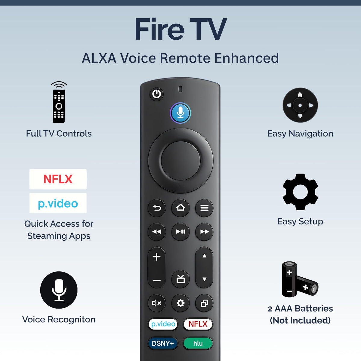 Replacement Voice Remote for Smart TVs, 1 Pack K674