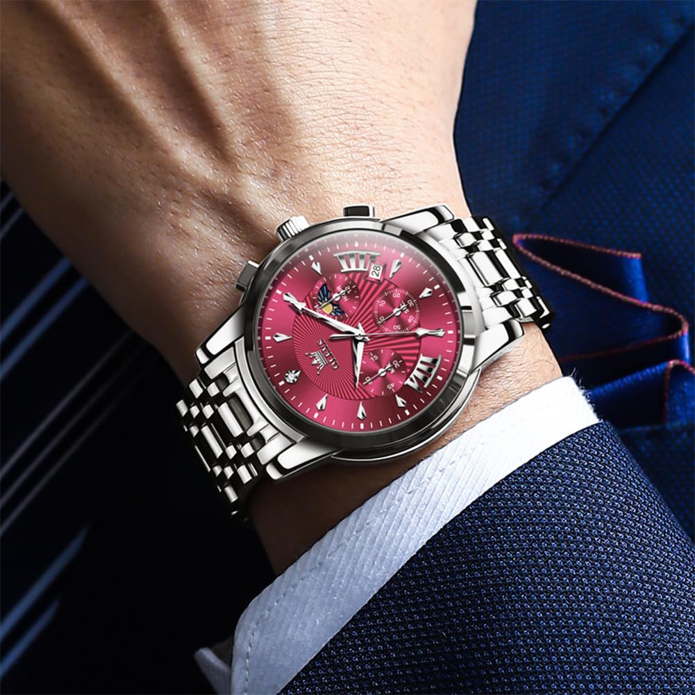 Men Dress Chronograph Stainless Steel Watch J2278