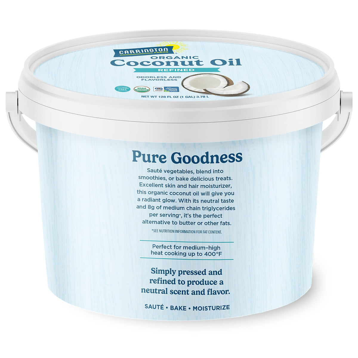 Organic Refined Coconut Oil 1 Gallon X8774