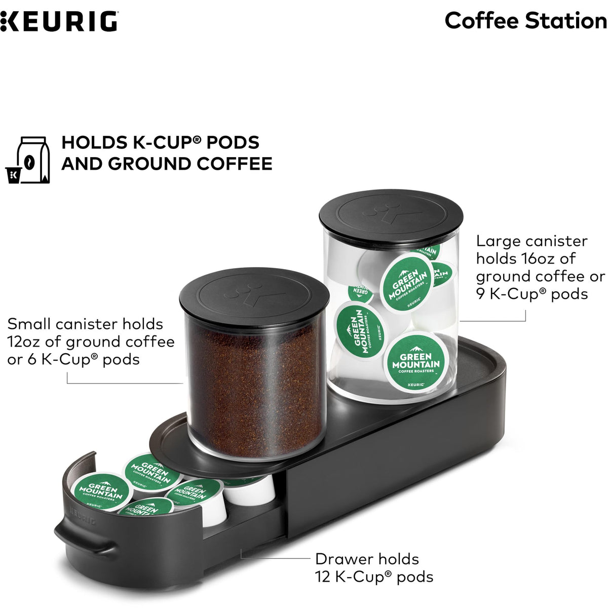 Black Coffee Storage Unit Z4681