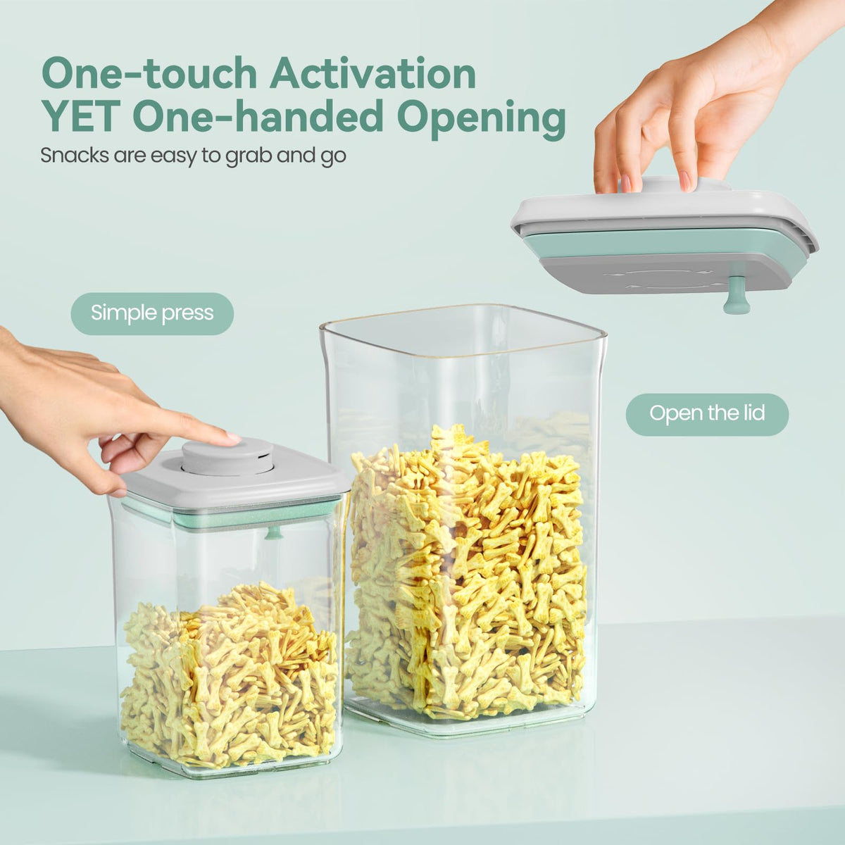 Airtight Treat Jar Container 2PC BPA-Free J73167