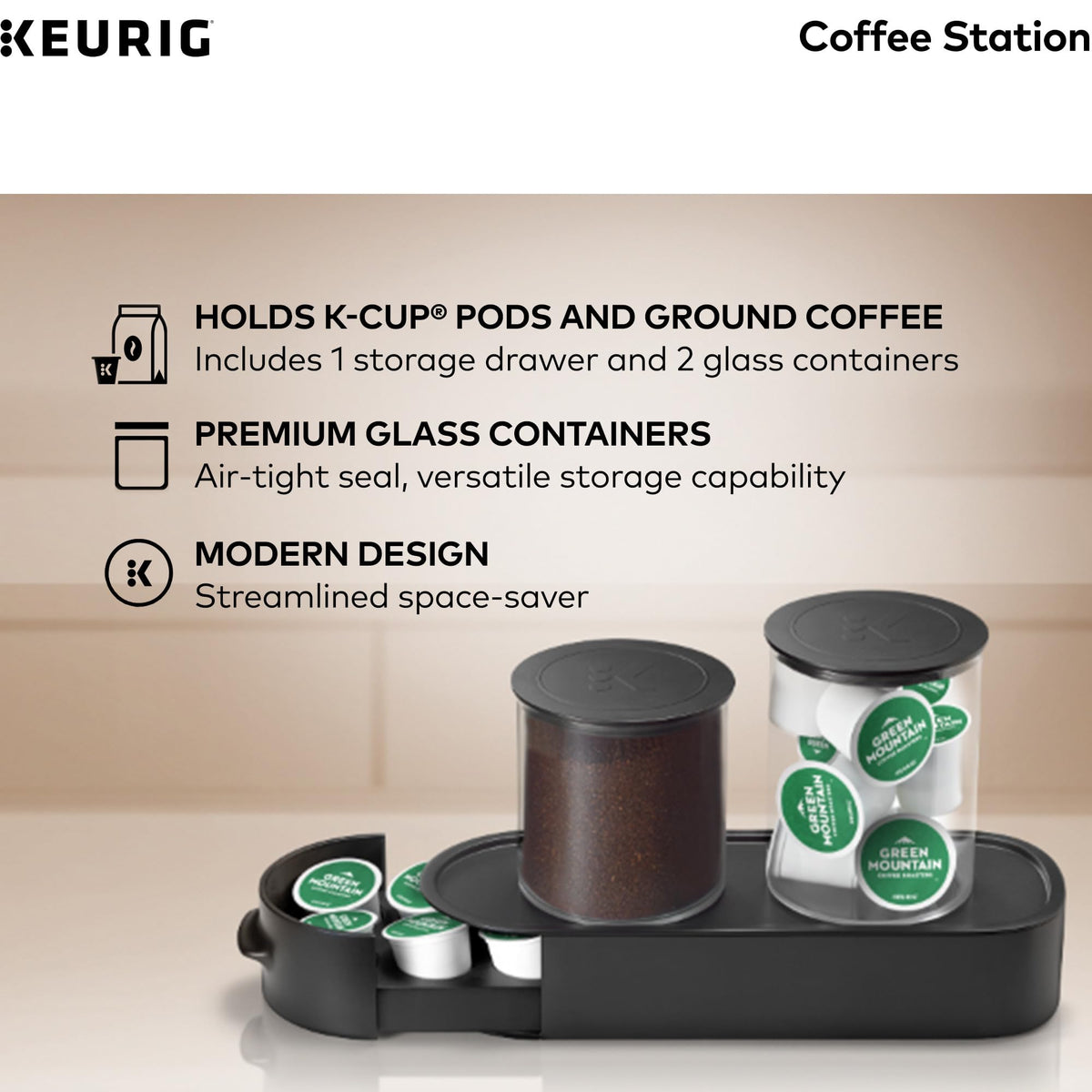 Black Coffee Storage Unit Z4681