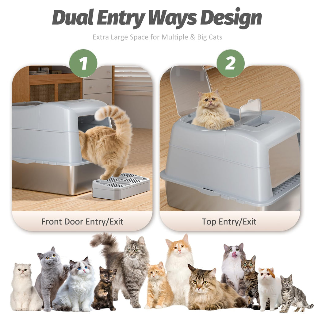 Stainless Steel Cat Litter Box B43610