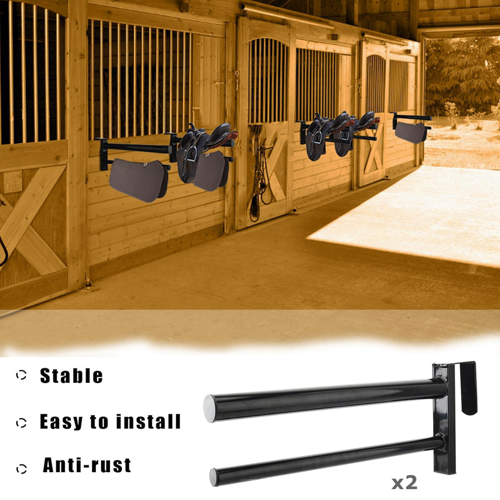 Heavy Duty Portable Saddle Rack Stand with 2 Bars D594027