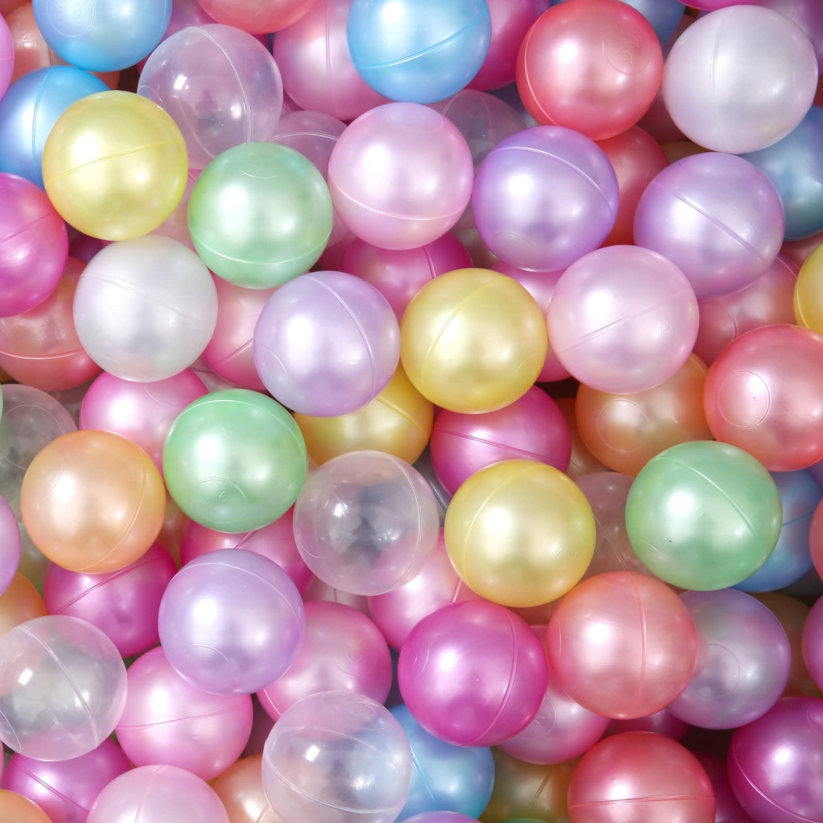 Pack of 100 200 500 BPA Free Non-Toxic Crush Proof Plastic Ball Pit Balls R392757