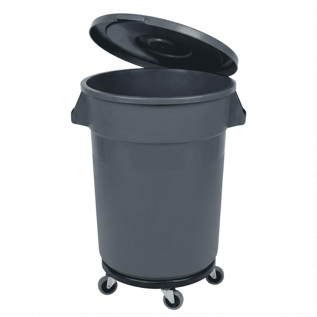 32 Gallon Outdoor Trash Can with Lid and Wheels J7560