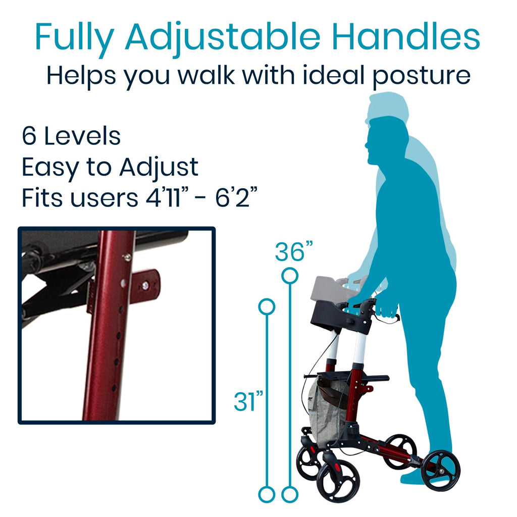 Folding 4 Wheel Rollator Walker Y45804
