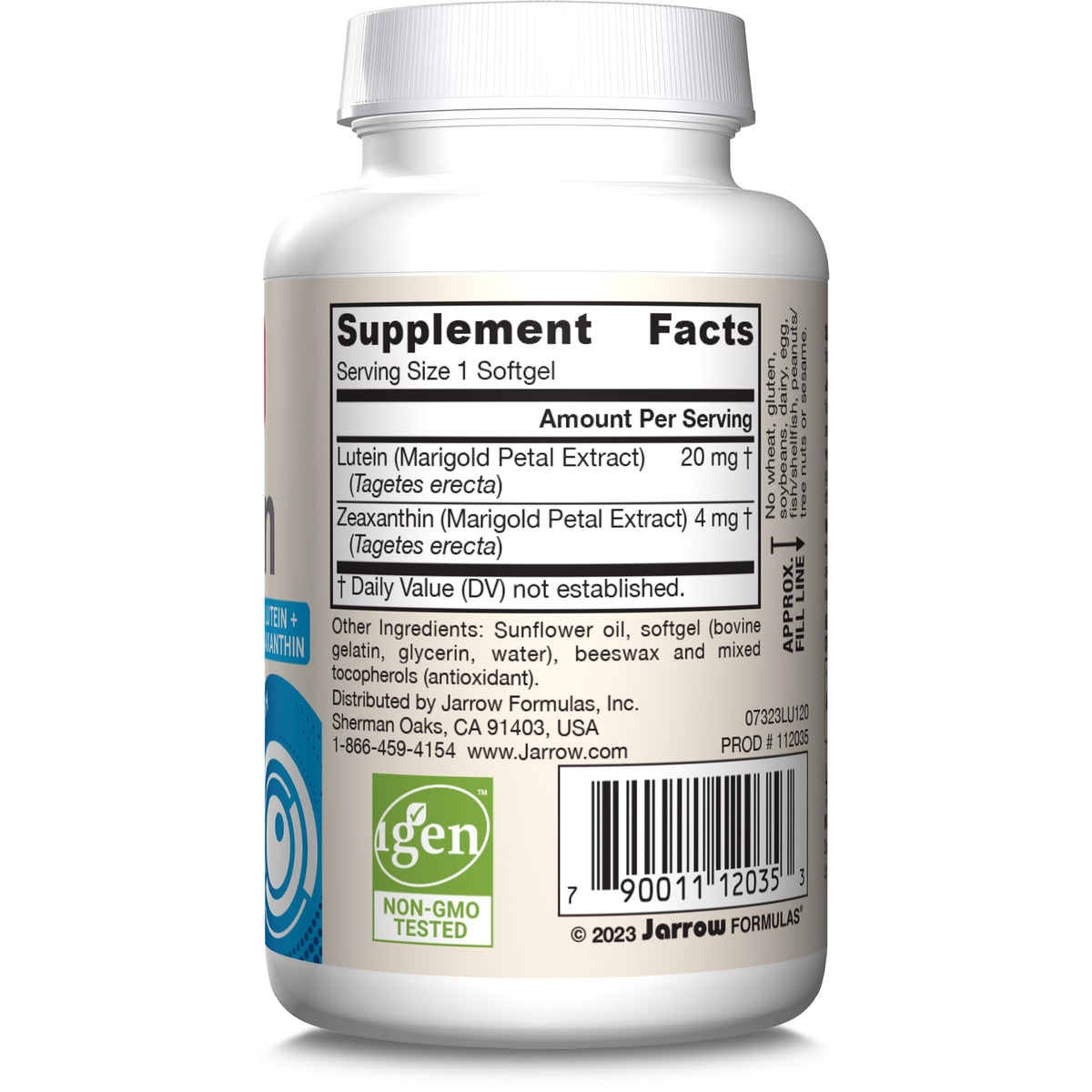 Lutein 20 mg with Zeaxanthin 120 Softgels U677067