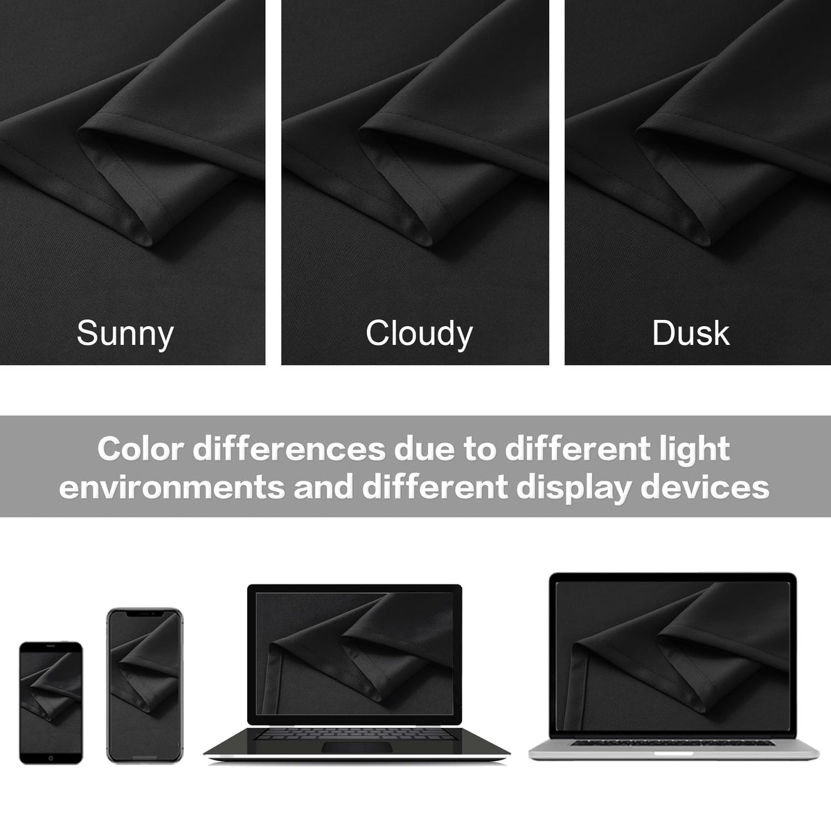 Black 102 Inches Long 2 Panels Blackout Curtains H126518