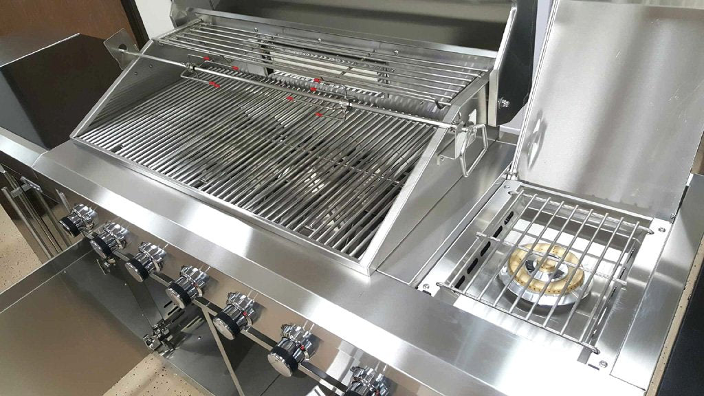 304 Stainless Steel 8 Burner Propane/Natural Gas BBQ Grill with Cover O6076