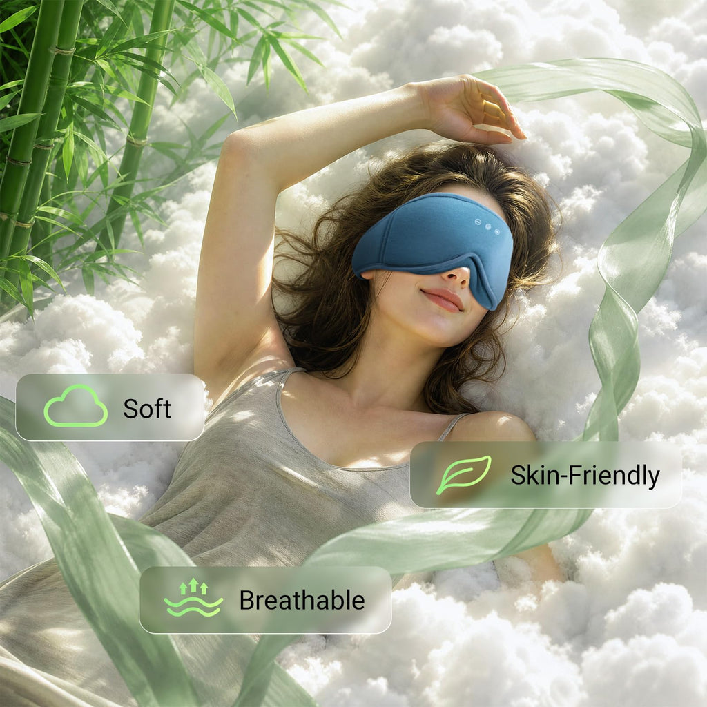 Bamboo Cotton Sleep Mask with Bluetooth Headphone V798993