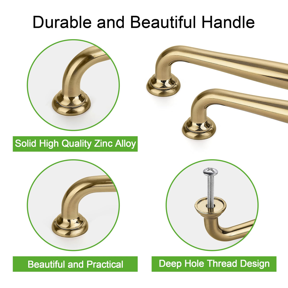 10 Pack 5" 128mm Champagne Bronze Cabinet Handles V368667