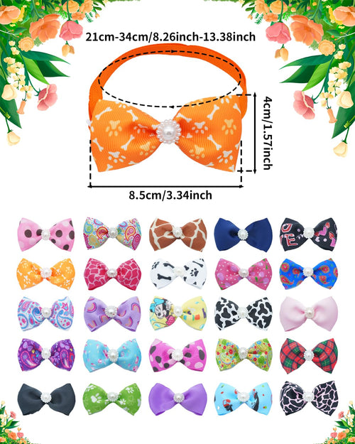 100 Pack Small Dog Bows and Ties A4280