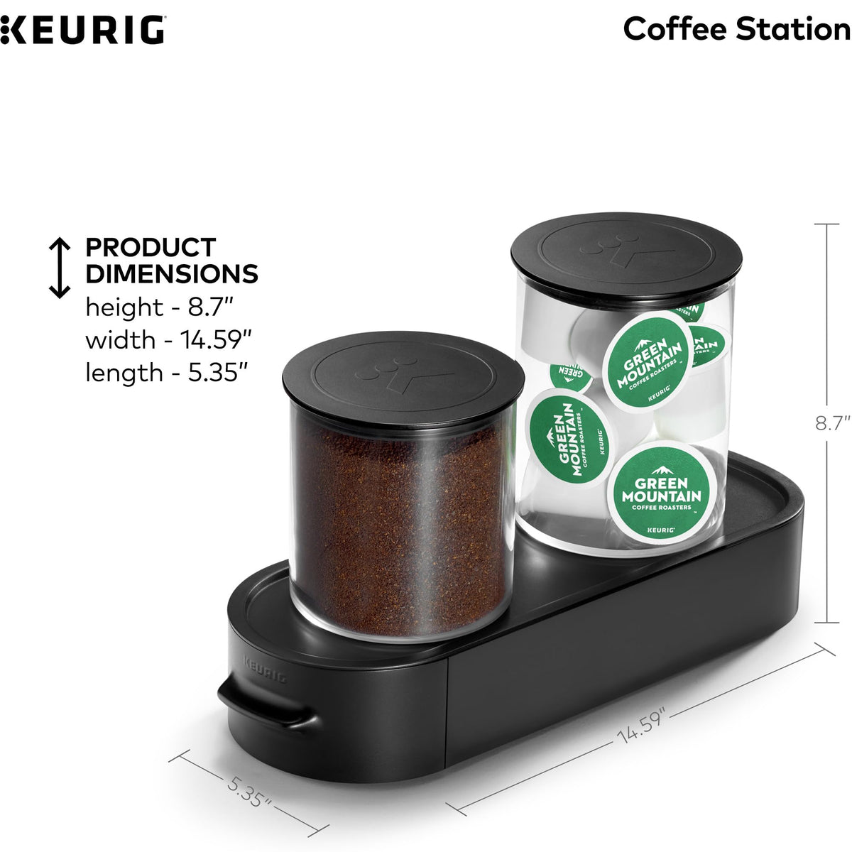 Black Coffee Storage Unit Z4681