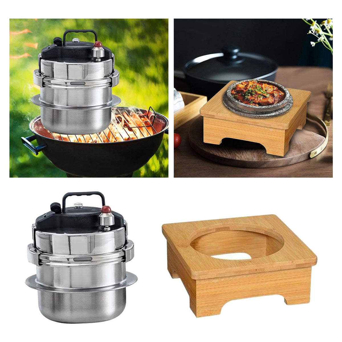 Small Pressure Cookers with Wooden A399