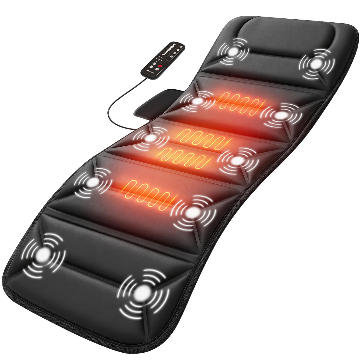 Full Body Massage Mat with Heat, 10 Motors Vibration E2342