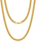 Cuban Link Chain 4mm 6mm 10mm 18K Gold Plated 316L Stainless Steel Necklace E5263