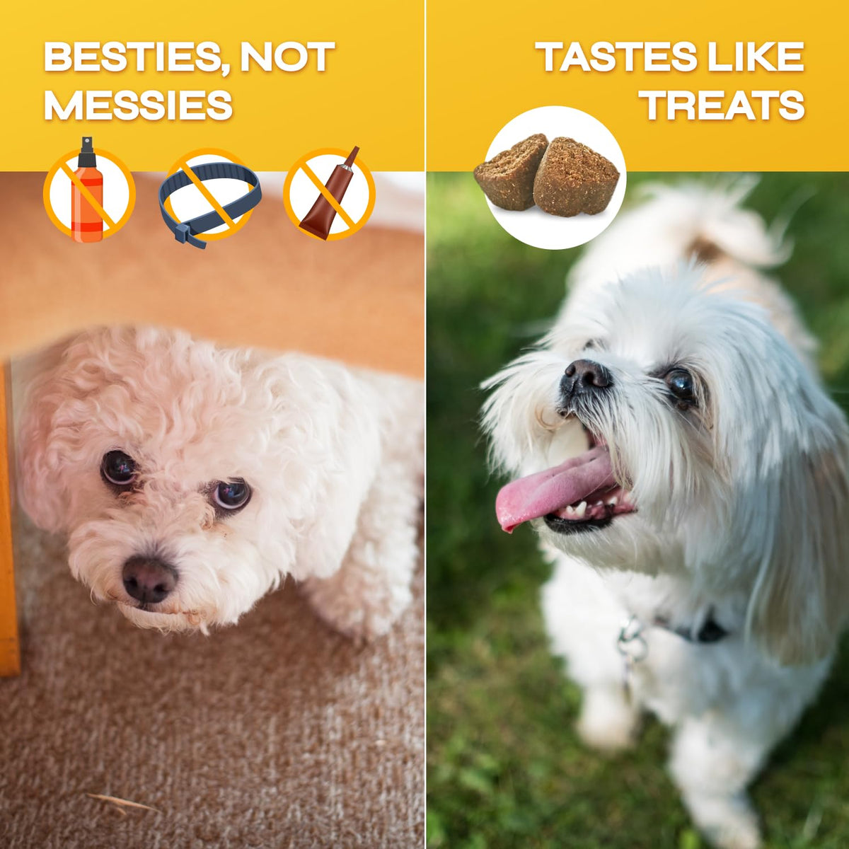 Flea and Tick Chewable Soft Treats for Dogs M208