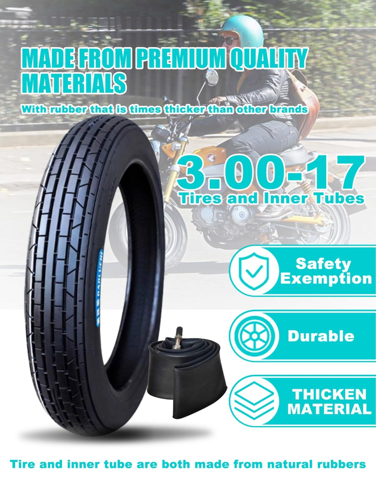 17 6PR TT Dirt Bike Tire and Inner Tube D79576