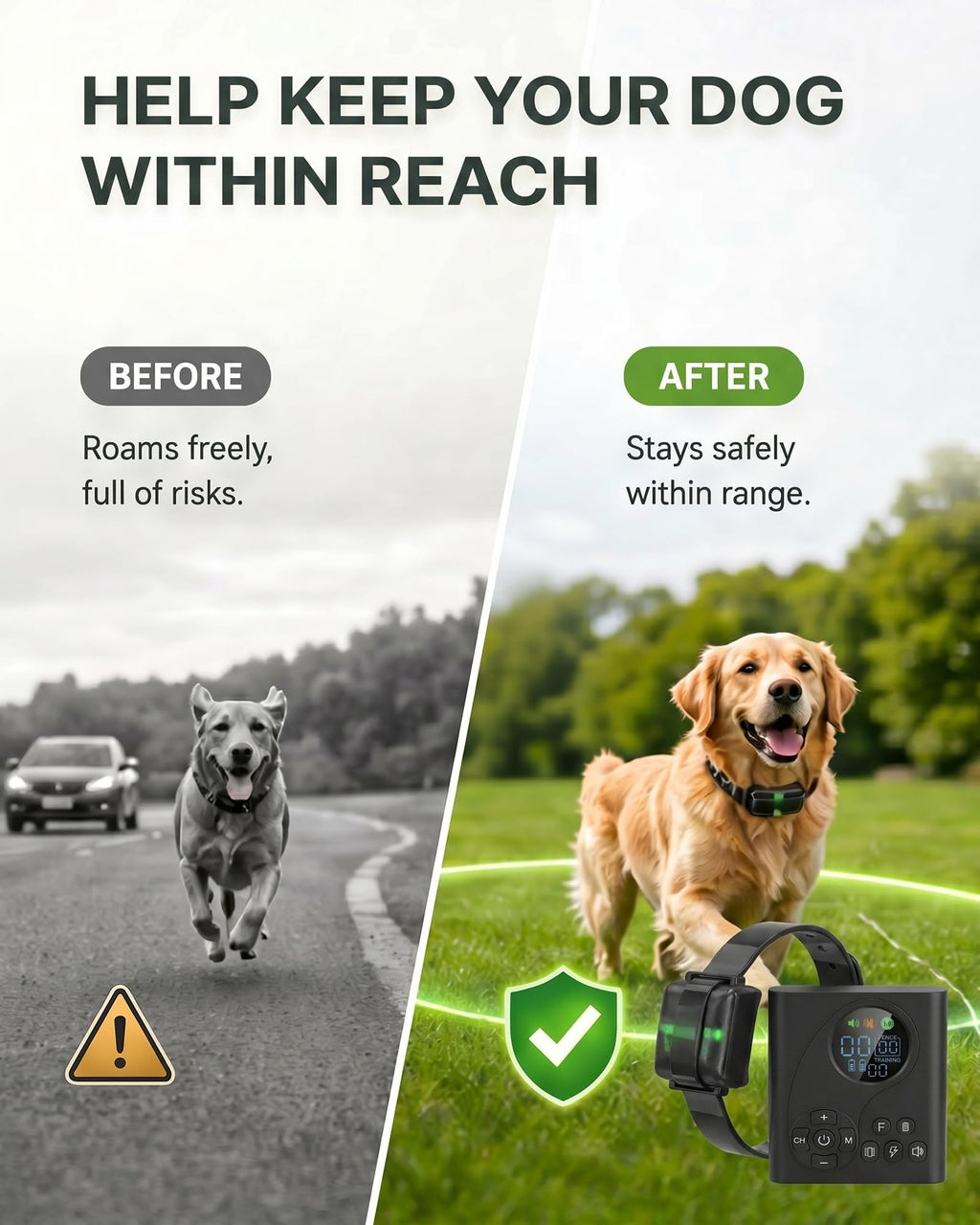 Wireless Dog Fence with Remote Collar Z711743