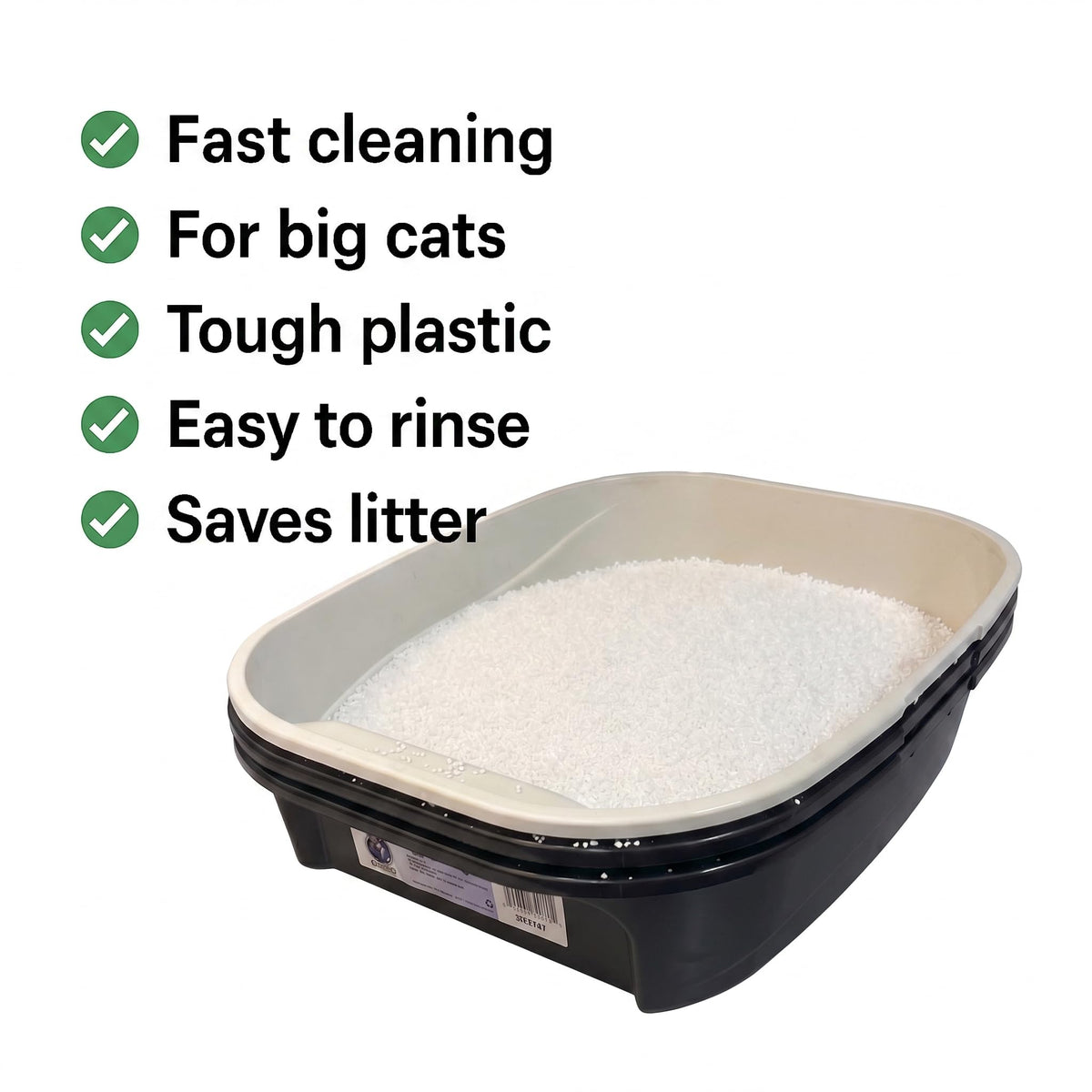 Black Sifting Cat Litter Box Y514