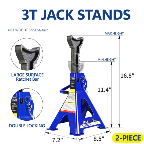 2 Ton Low Profile Steel Racing Floor Jack U804