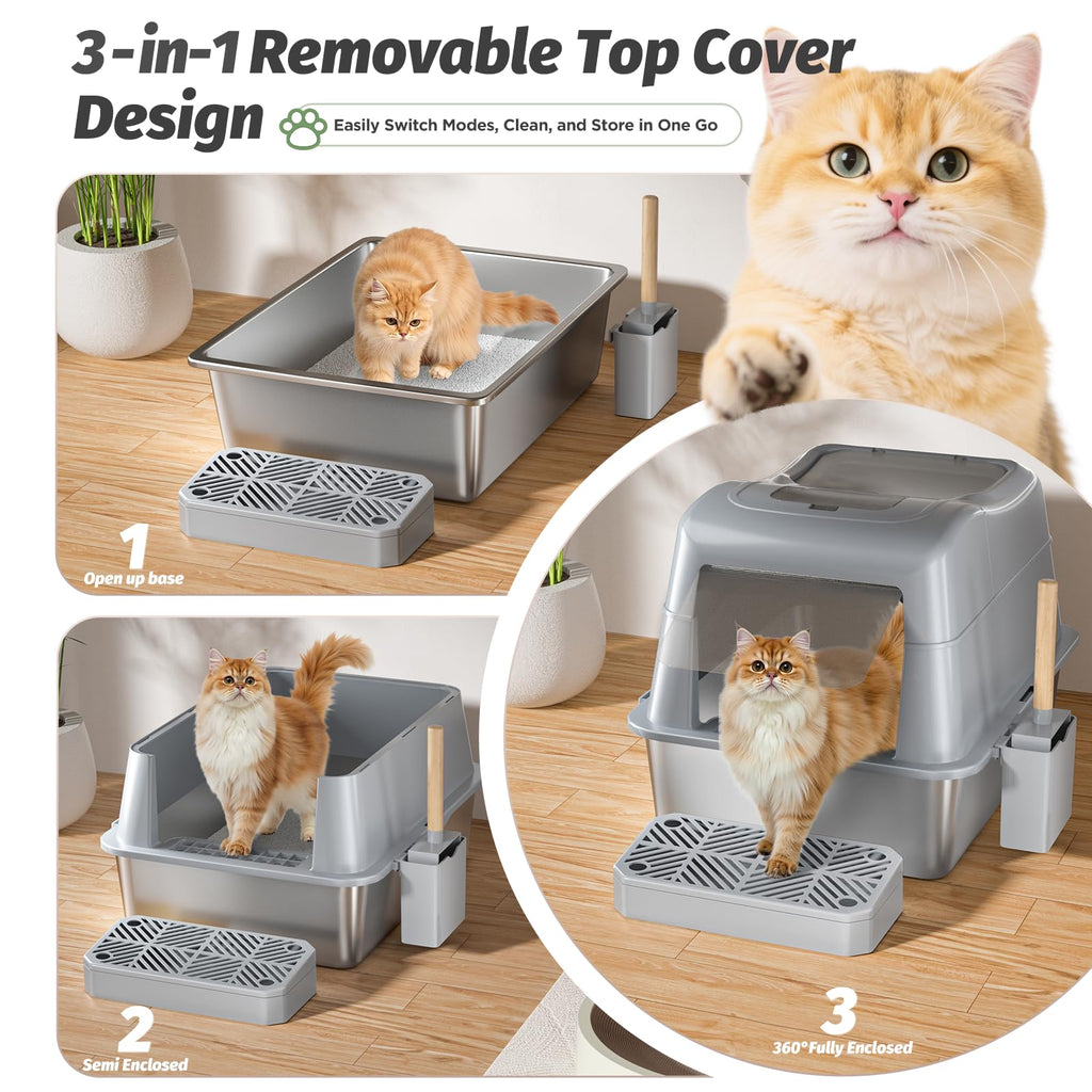 Stainless Steel Cat Litter Box B43610