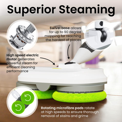15-in-1 Electric Steam Mop with 3 Steam Modes D789