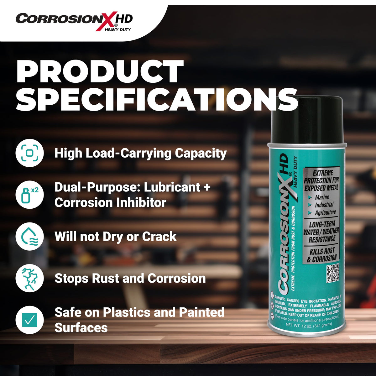 Heavy Duty Anti Rust Spray 12oz Aerosol W161