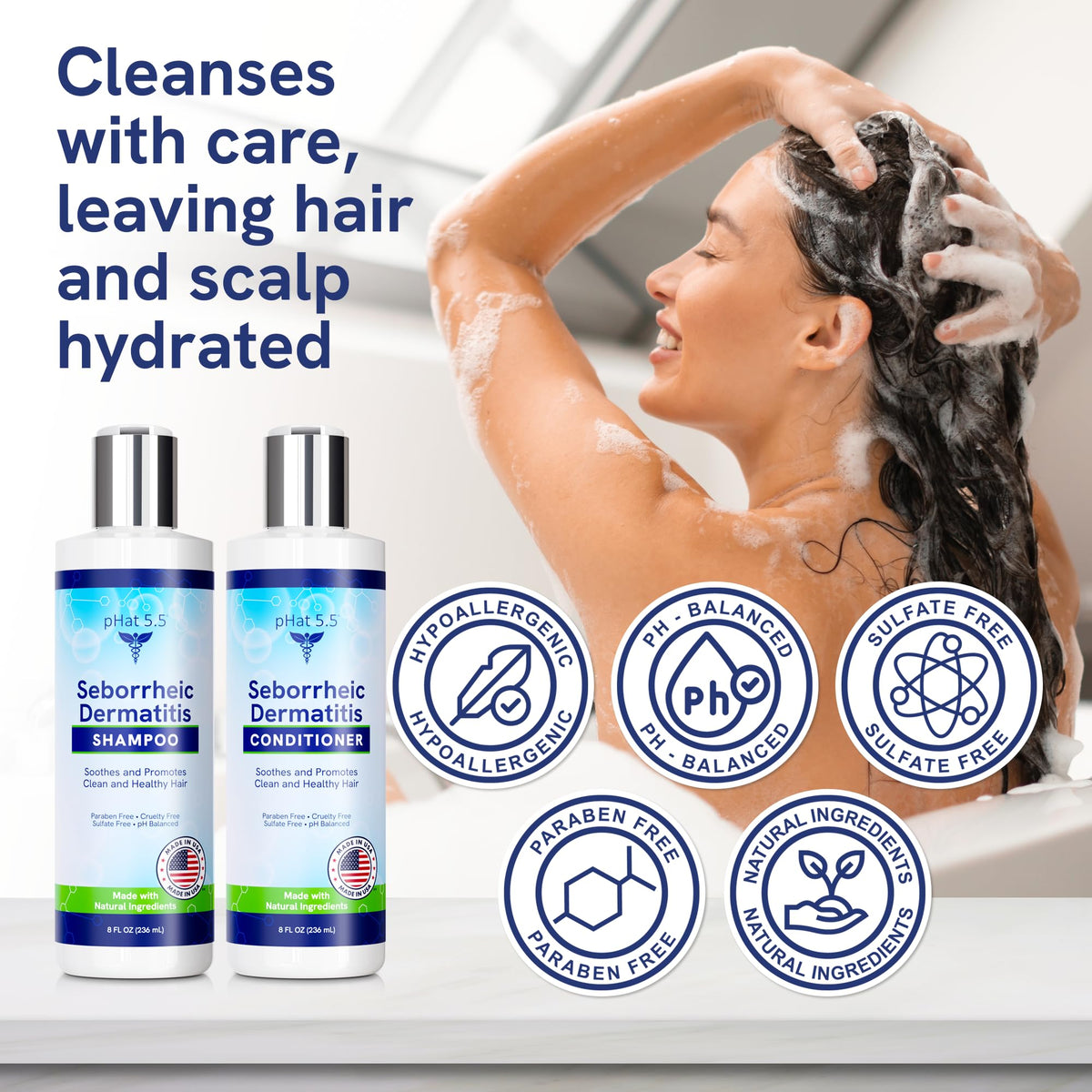 Sulfate Free Shampoo and Conditioner Set 8 oz Y8697