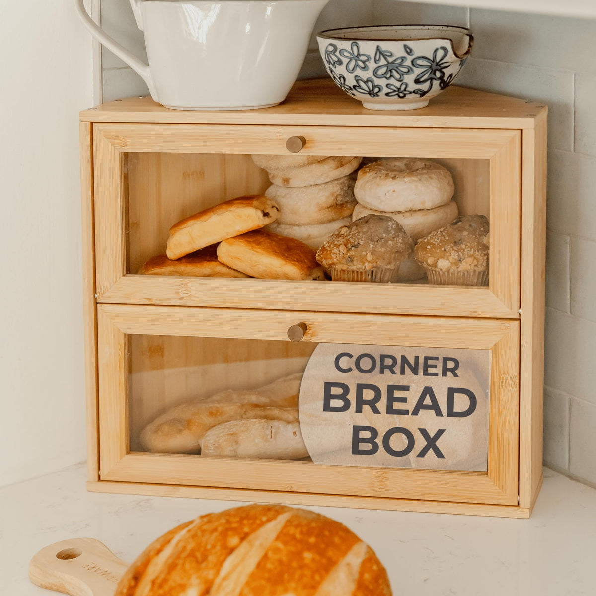 Bamboo Wooden Bread Box R4803