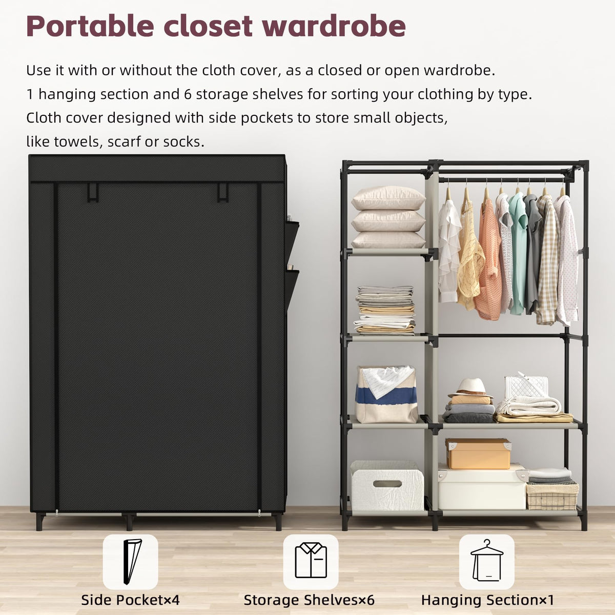 Portable Closet Organizer O891