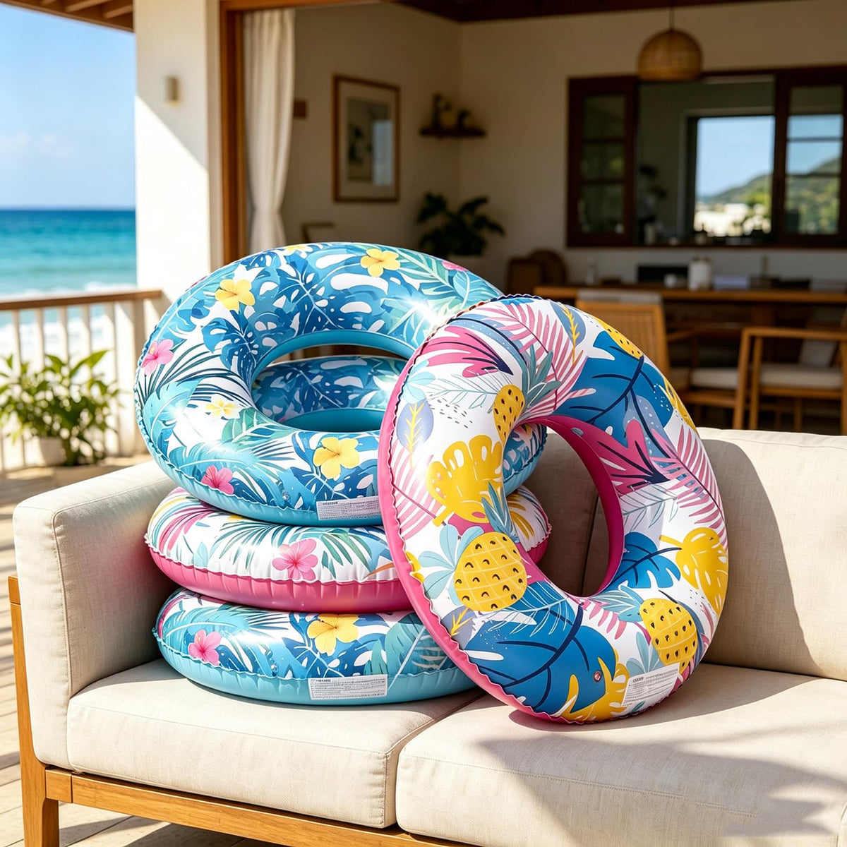 4-Pack 35" Inflatable Pool Floats H72150