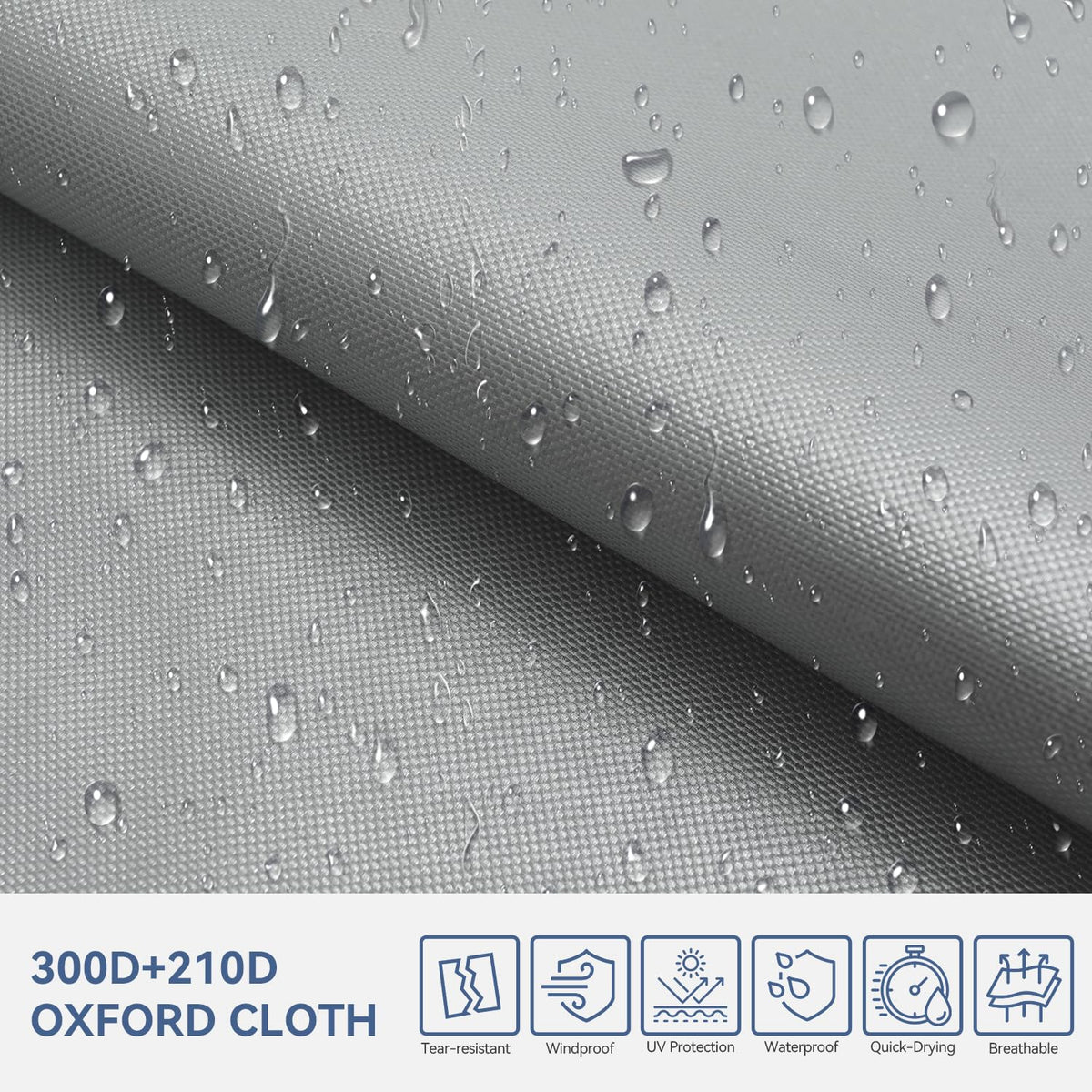 300D Oxford 27-30ft Camper Cover with Jack Cover, 4 Tire Covers and Gutter Cover X897785