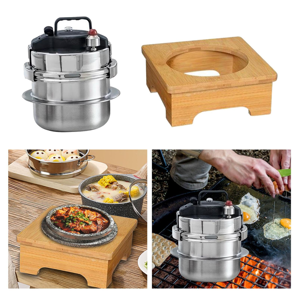 Small Pressure Cookers with Wooden A399