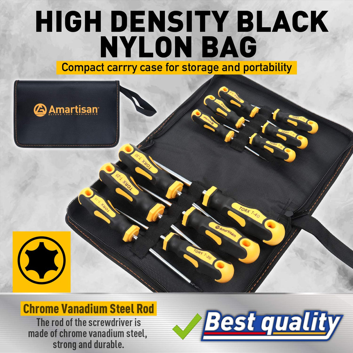 12-Piece Magnetic Torx Screwdrivers Set T5 - T40 Q34552