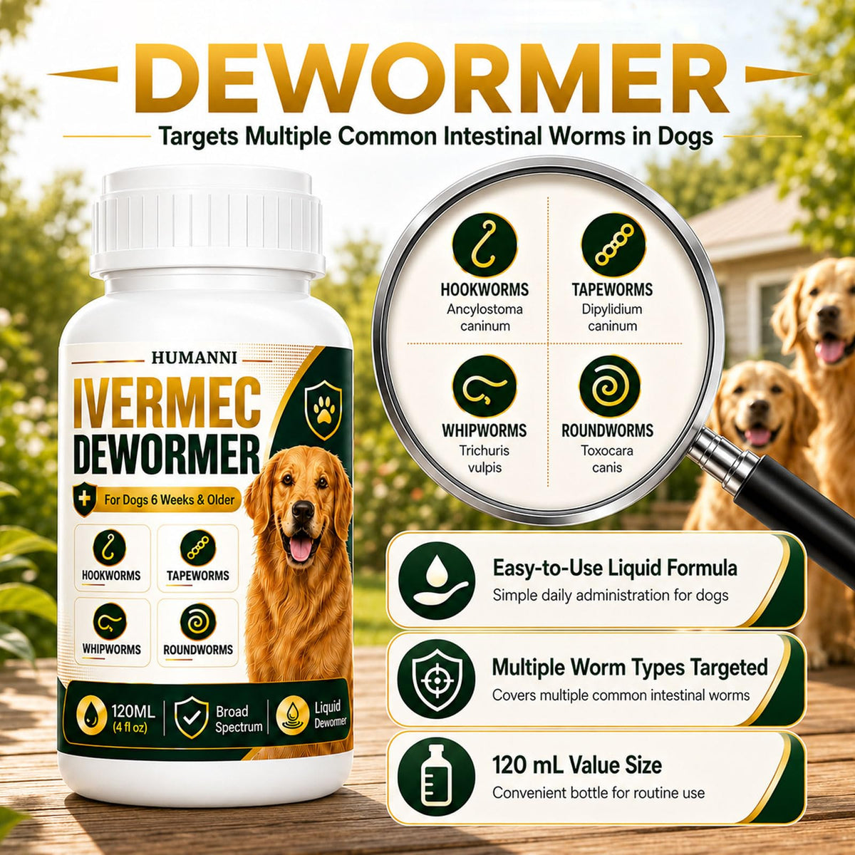 Liquid Broad Spectrum Dog Dewormer 120ml S859926