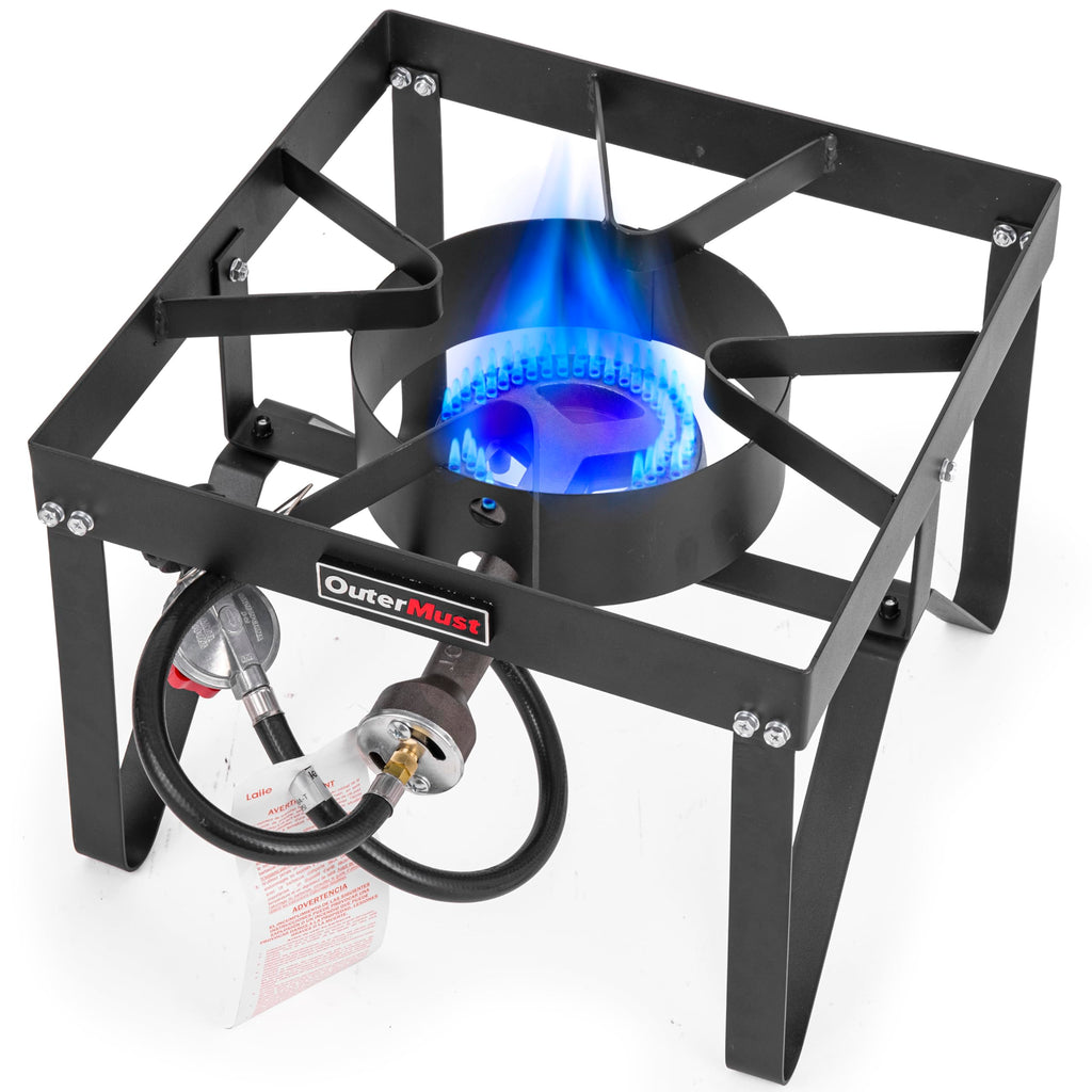 Heavy Duty Propane Burner with 10 PSI Regulator and Cast Iron E964612