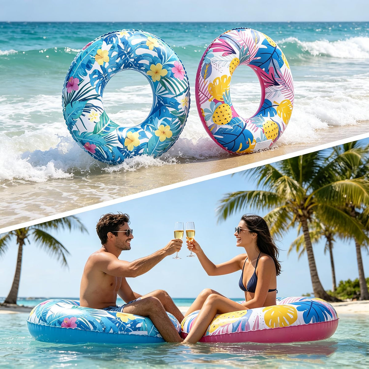 4-Pack 35" Inflatable Pool Floats H72150